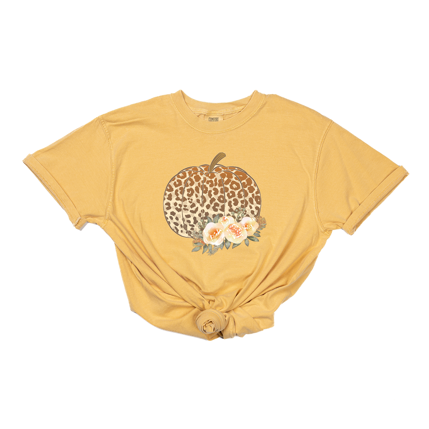 Leopard Pumpkin - Tee (Vintage Mustard, Short Sleeve)