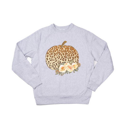 Leopard Pumpkin - Heavyweight Sweatshirt (Heather Gray)