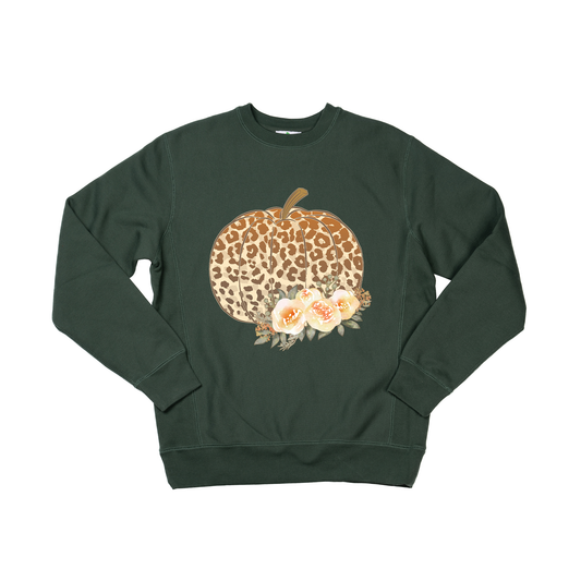 Leopard Pumpkin - Heavyweight Sweatshirt (Pine)