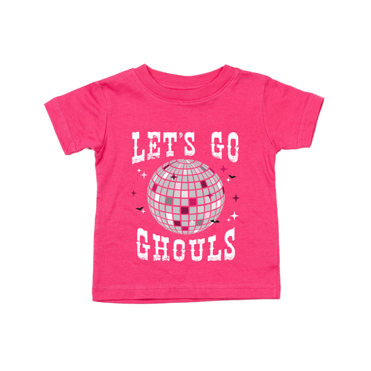 Let's Go Ghouls (White) - Kids Tee (Hot Pink)