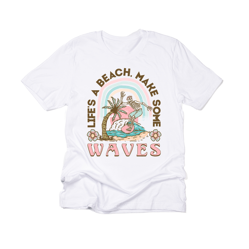 Life's a Beach Make Some Waves - Tee (Vintage White)