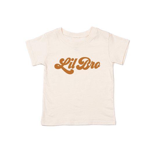 Lil Bro (Retro, Camel) - Kids Tee (Natural)