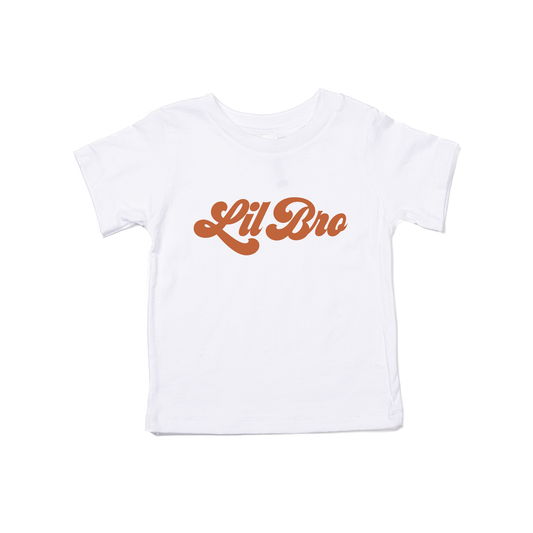 Lil Bro (Retro, Rust) - Kids Tee (White)