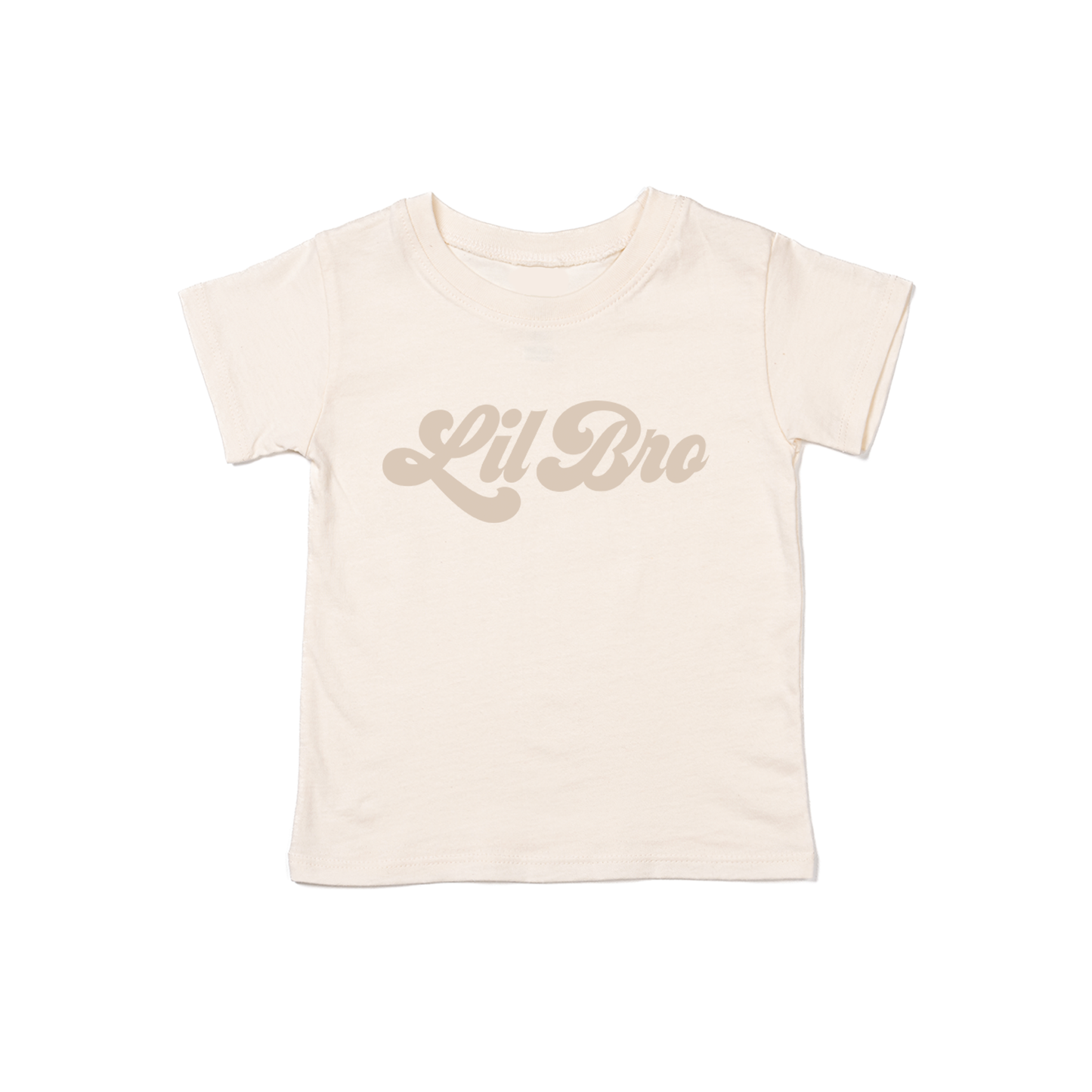 Lil Bro (Retro, Stone) - Kids Tee (Natural)