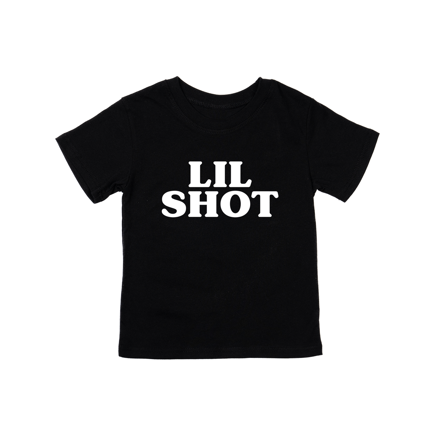 LIL SHOT (White) - Kids Tee (Black)