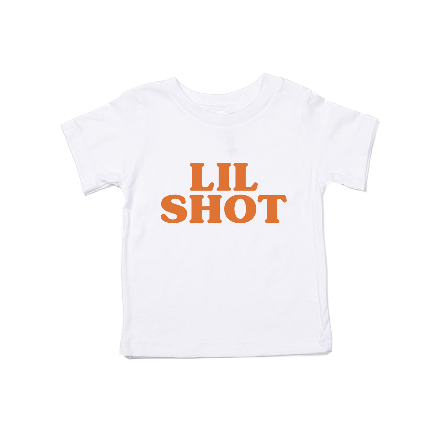 LIL SHOT (Orange) - Kids Tee (White)