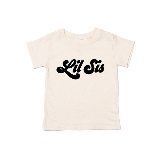 Lil Sis (Retro, Black) - Kids Tee (Natural)