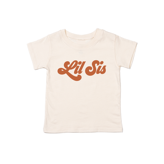 Lil Sis (Retro, Rust) - Kids Tee (Natural)