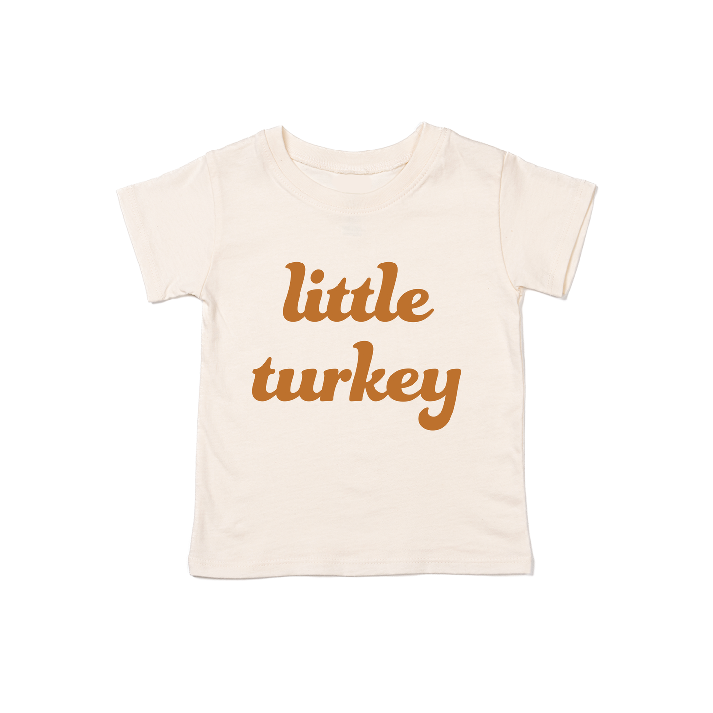 Little Turkey (Camel) - Kids Tee (Natural)