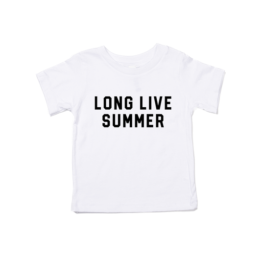 Long Live Summer (Black) - Kids Tee (White)