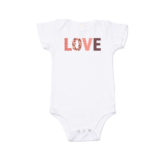 LOVE - Bodysuit (White, Short Sleeve)