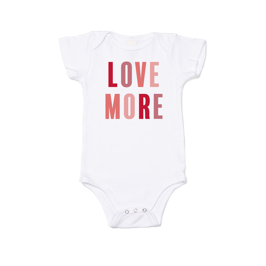 Love More - Bodysuit (White, Short Sleeve)