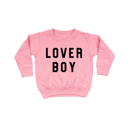 Lover Boy (Black) - Kids Sweatshirt (Pink)