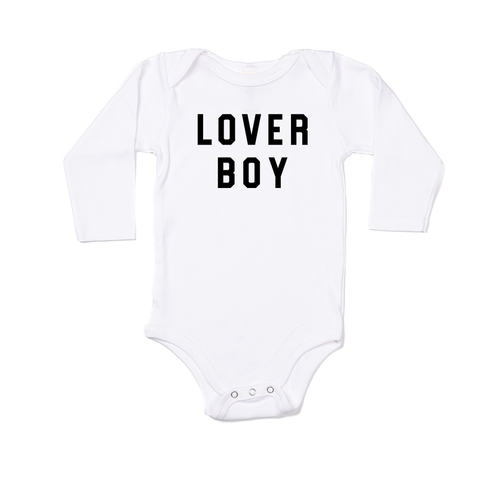 Lover Boy (Black) - Bodysuit (White, Long Sleeve)