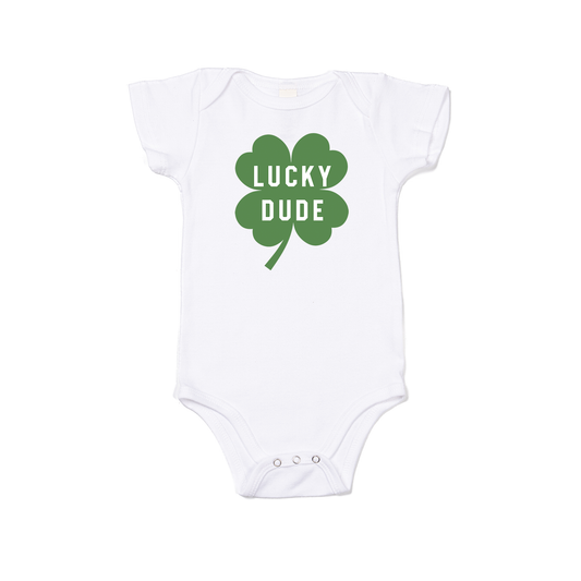 Lucky Dude (St. Patrick's) - Bodysuit (White, Short Sleeve)