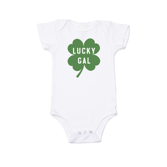 Lucky Gal (St. Patrick's) - Bodysuit (White, Short Sleeve)