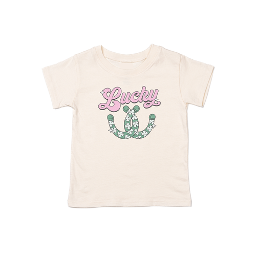Lucky Horseshoes (St. Patrick's) - Kids Tee (Natural)