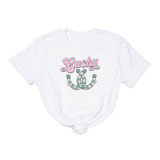 Lucky Horseshoes (St. Patrick's) - Tee (White)