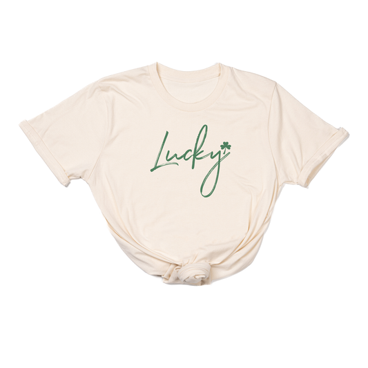 Lucky Script (St. Patrick's) - Tee (Natural)