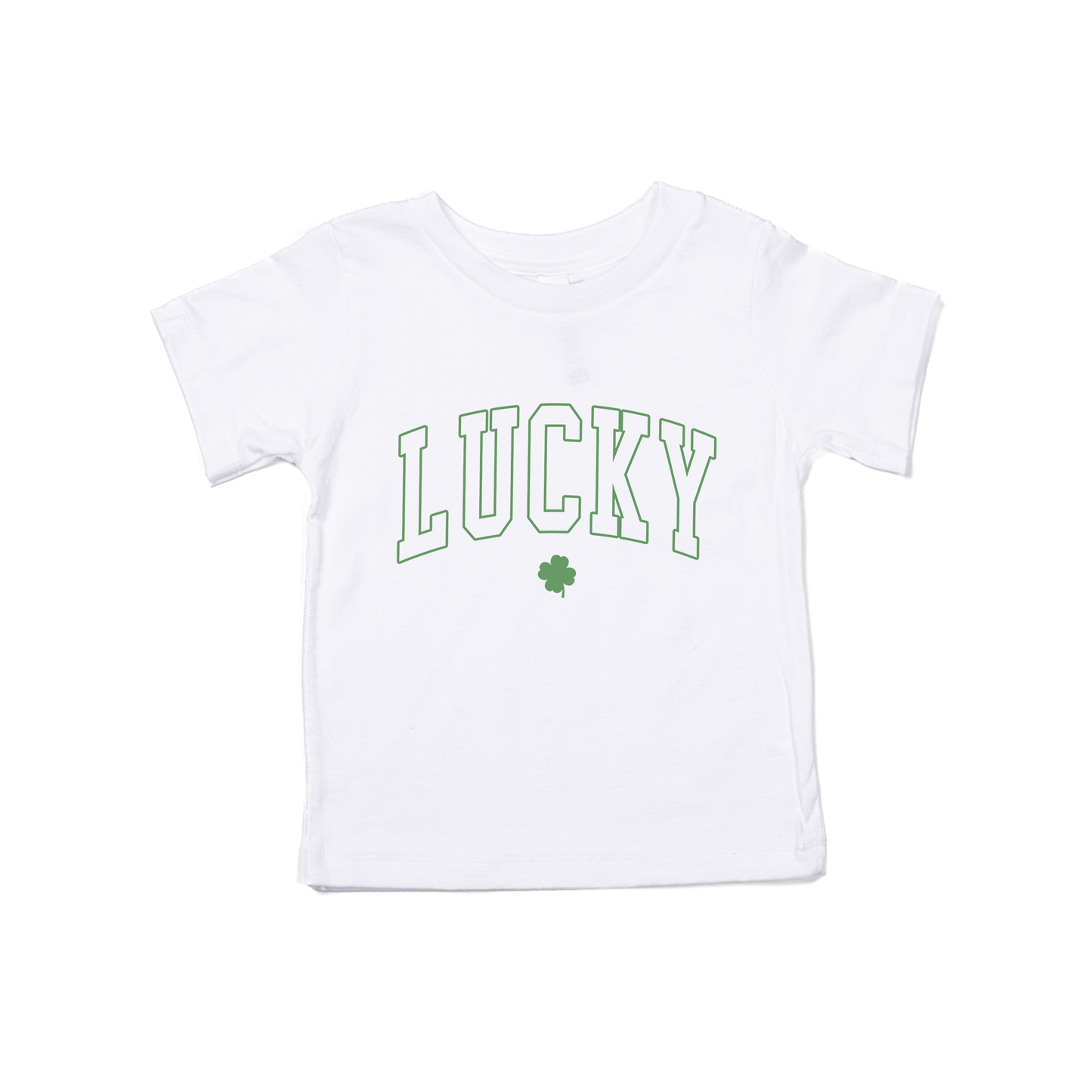 Lucky Varsity (St. Patrick's) - Kids Tee (White)