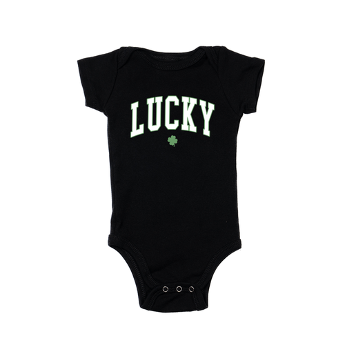 Lucky Varsity (St. Patrick's) - Bodysuit (Black, Short Sleeve)