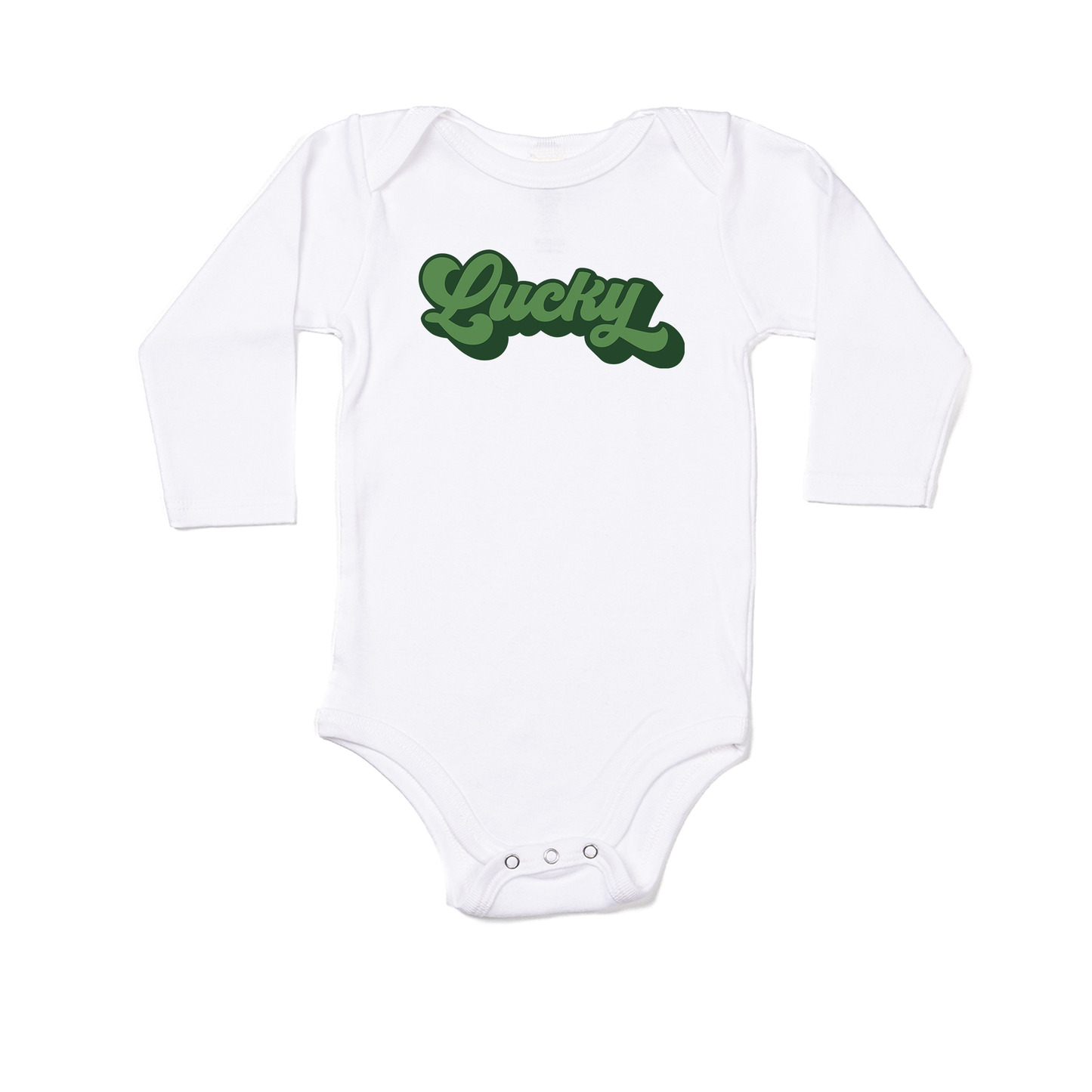 Lucky (St. Patrick's) - Bodysuit (White, Long Sleeve)