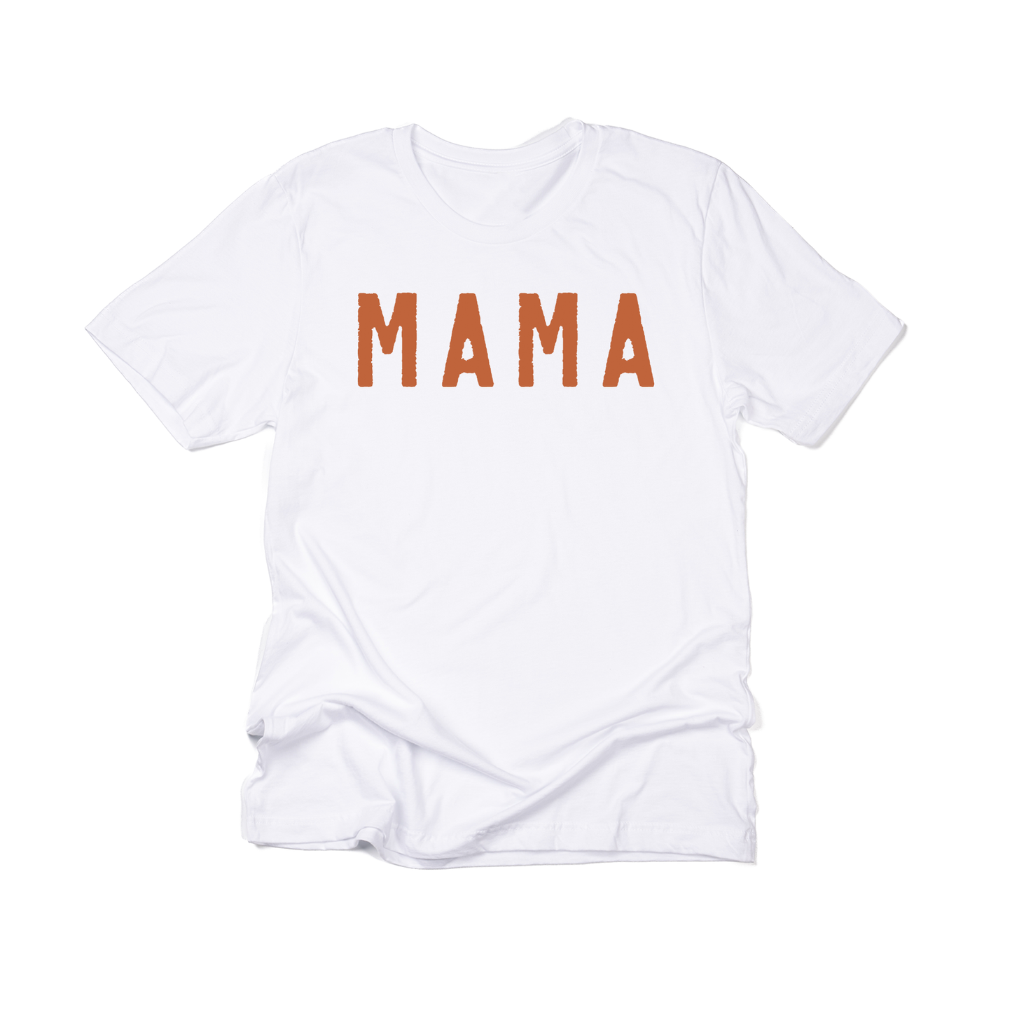 Mama (Rough,  Rust) - Tee (White)