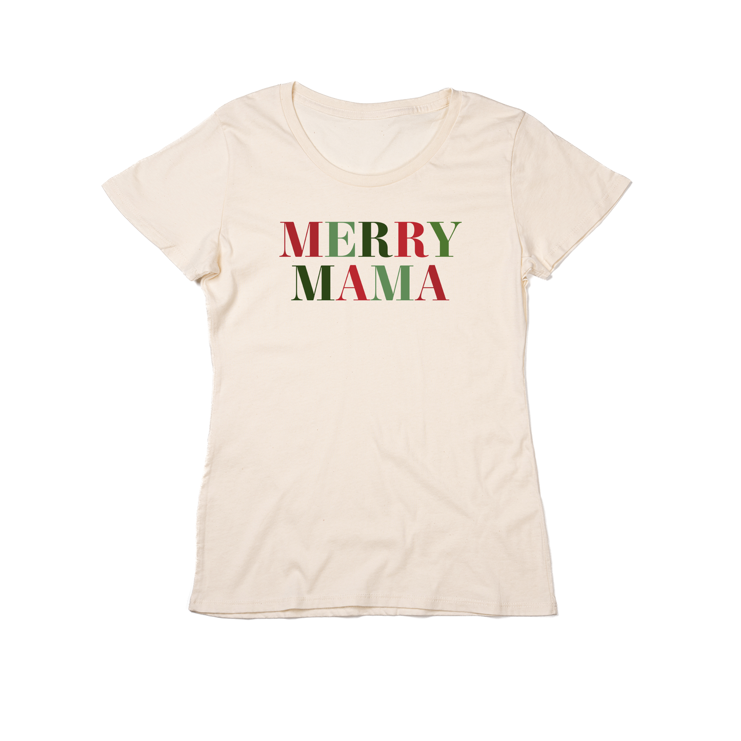MERRY MAMA - Women's Fitted Tee (Natural)