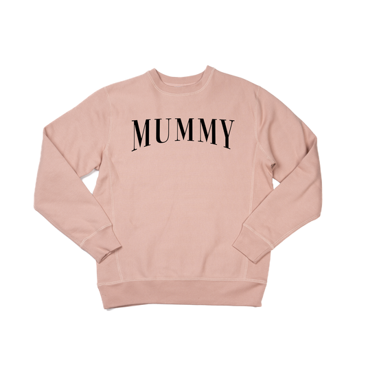 MUMMY (Black) - Heavyweight Sweatshirt (Dusty Rose)