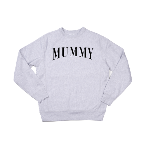 MUMMY (Black) - Heavyweight Sweatshirt (Heather Gray)