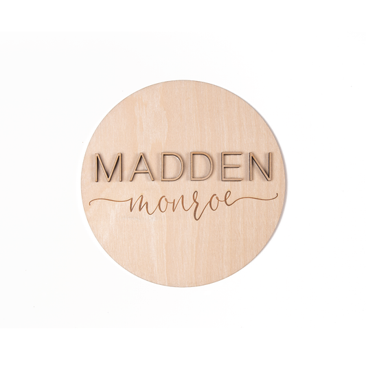Madden (3D Custom Name) - 6" Wooden Disc
