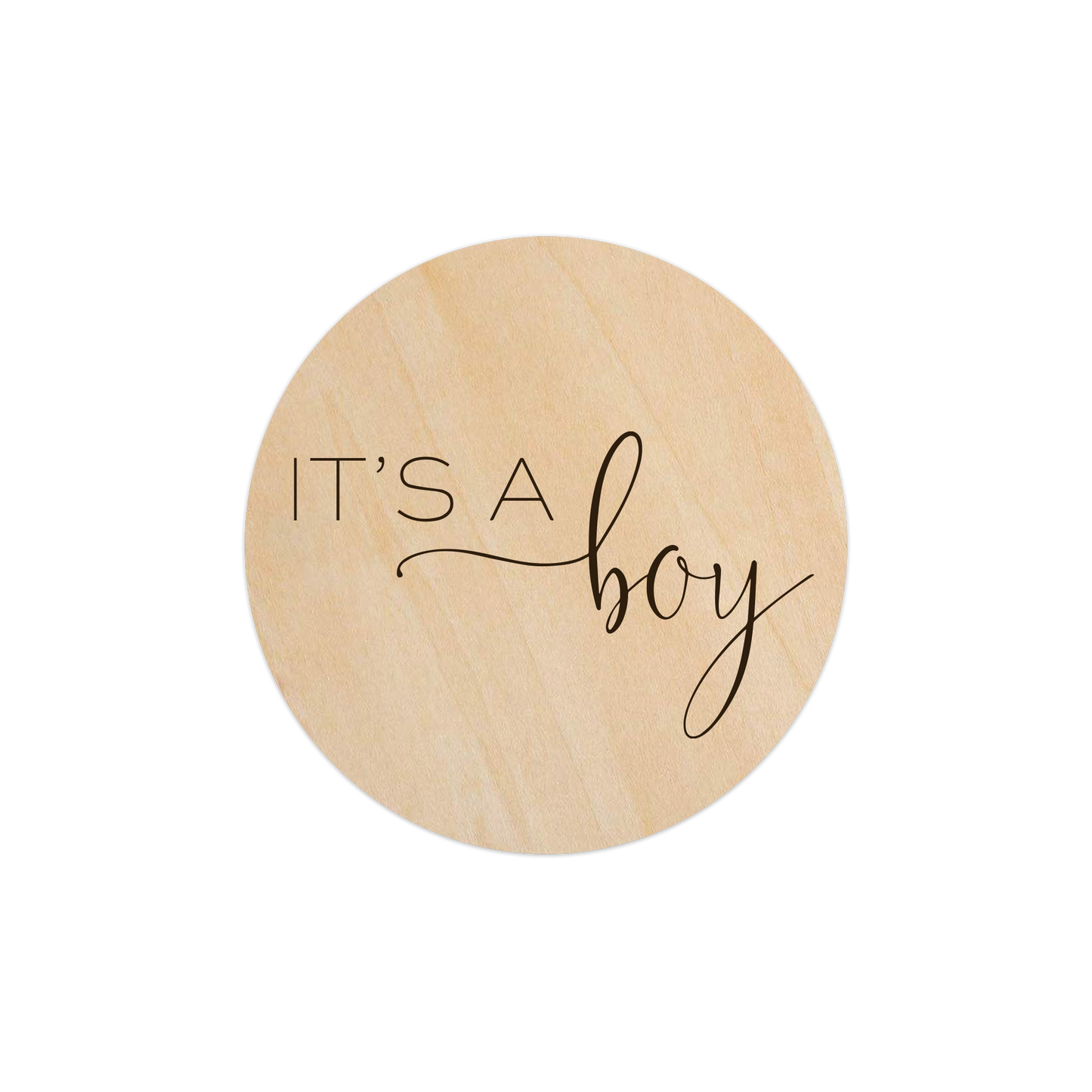 Madden - It's a Boy (Baby Announcement)  - 5" Wooden Disc