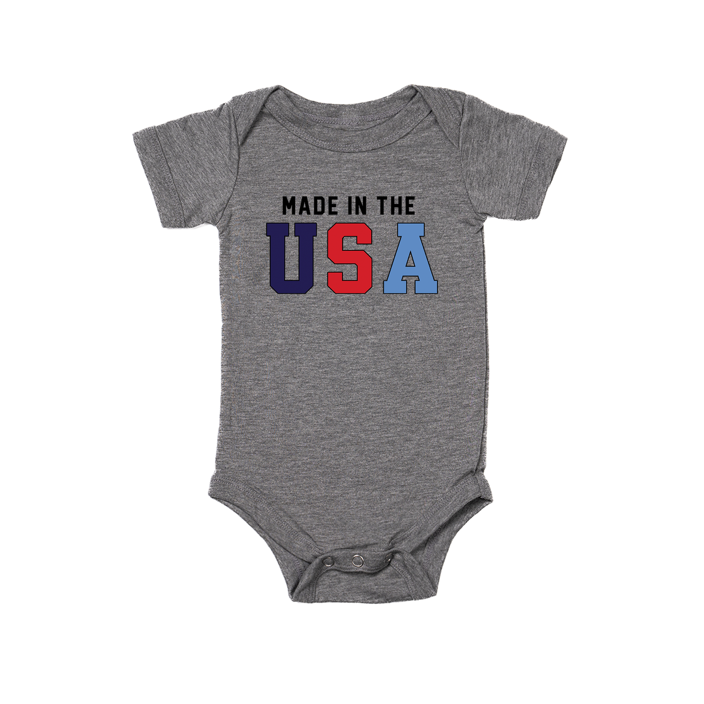 Made in the USA - Bodysuit (Gray, Short Sleeve)