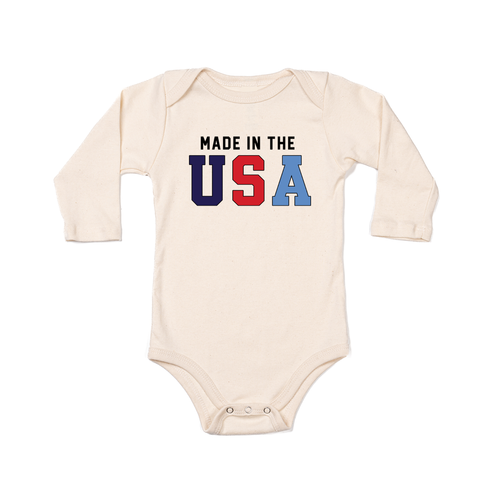 Made in the USA - Bodysuit (Natural, Long Sleeve)