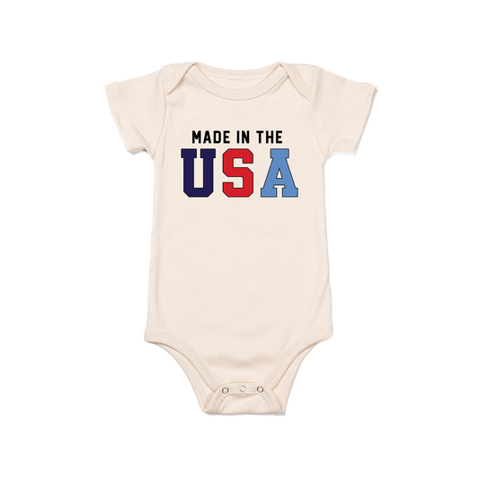 Made in the USA - Bodysuit (Natural, Short Sleeve)