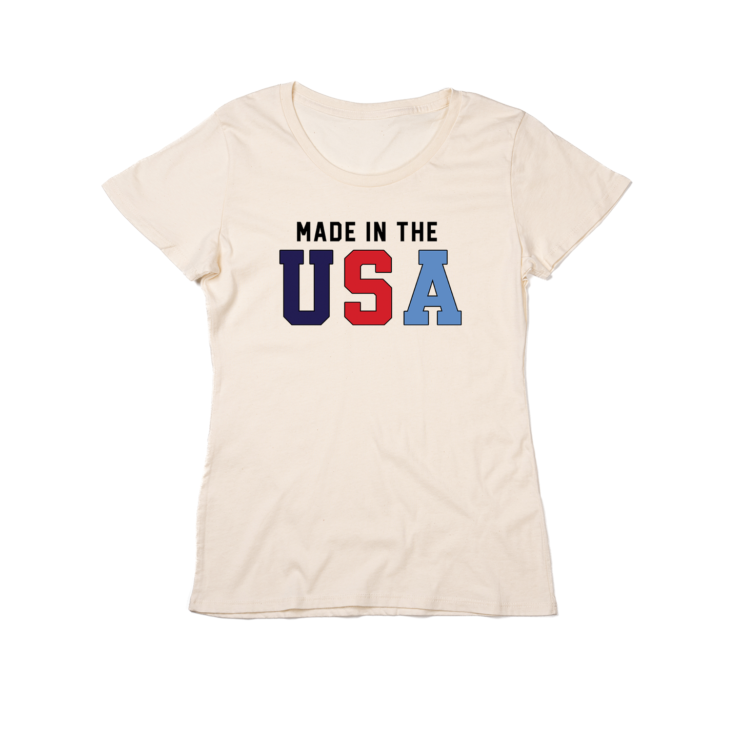 Made in the USA - Women's Fitted Tee (Natural)