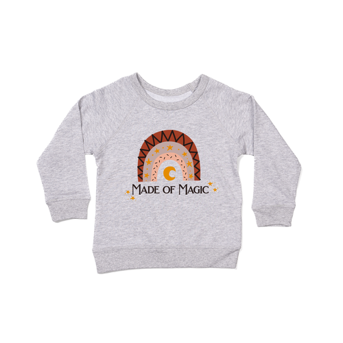 Made of Magic (Black) - Kids Sweatshirt (Heather Gray)