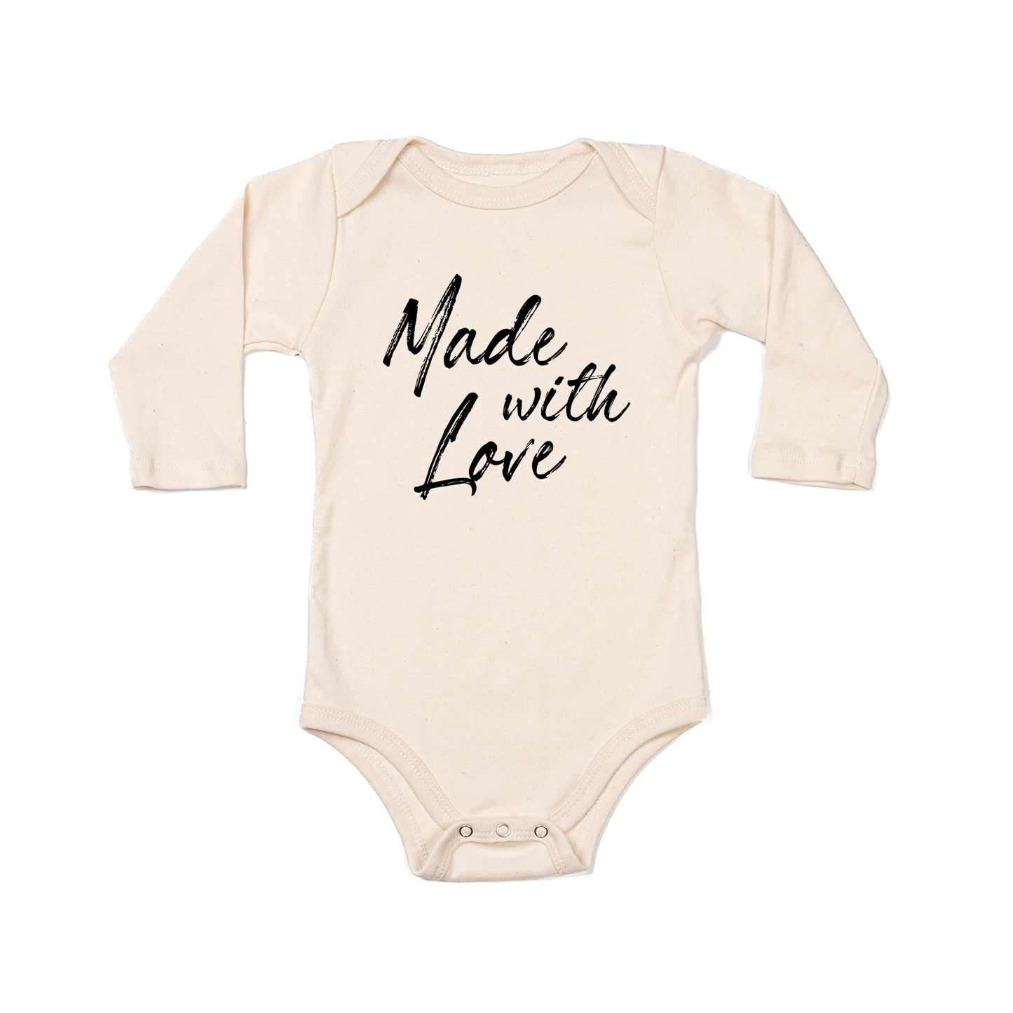 Made with Love - Bodysuit (Natural, Long Sleeve)