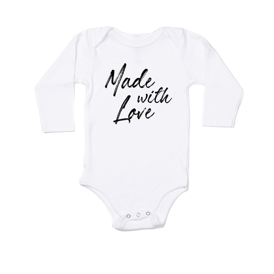 Made with Love - Bodysuit (White, Long Sleeve)