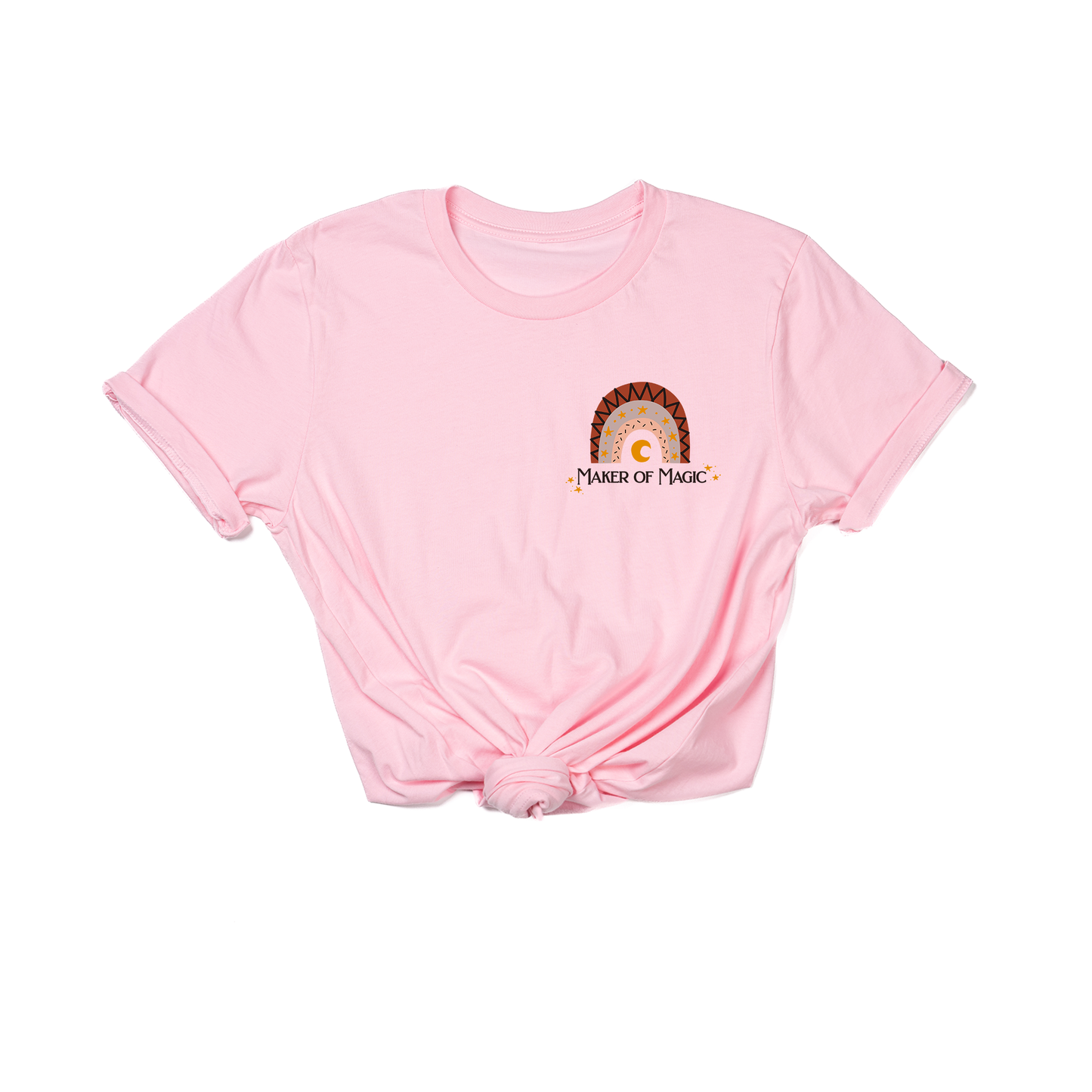 Maker of Magic (Pocket, Black) - Tee (Pink)