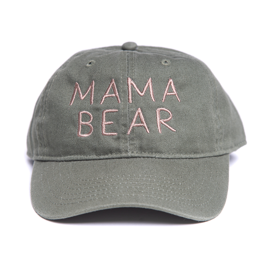 Mama Bear (Toffee) - Baseball Hat (Moss)