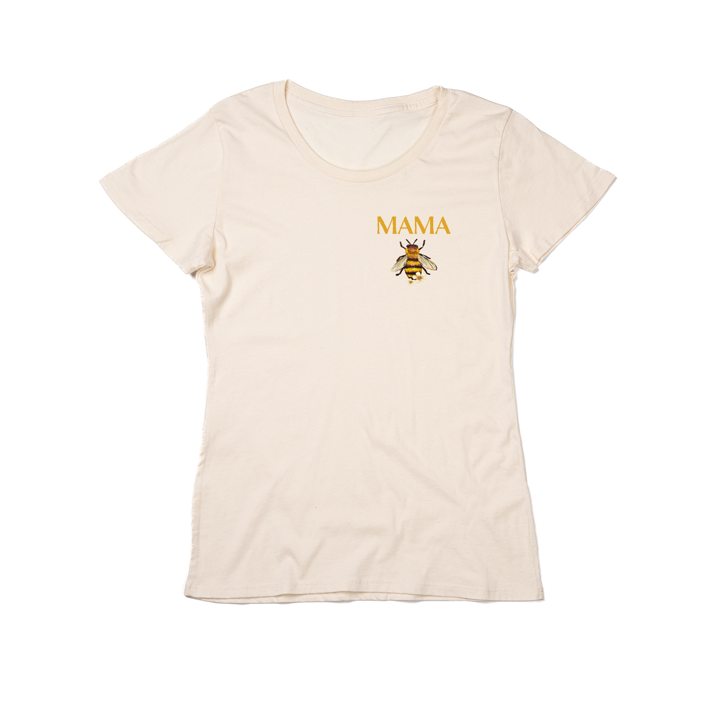 Mama Bee (Pocket) - Women's Fitted Tee (Natural)
