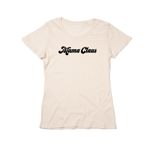Mama Claus (Black) - Women's Fitted Tee (Natural)