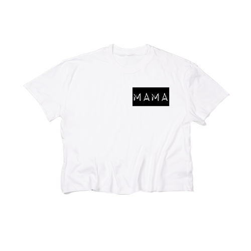 Mama Old School Label (Pocket) - Cropped Tee (White)