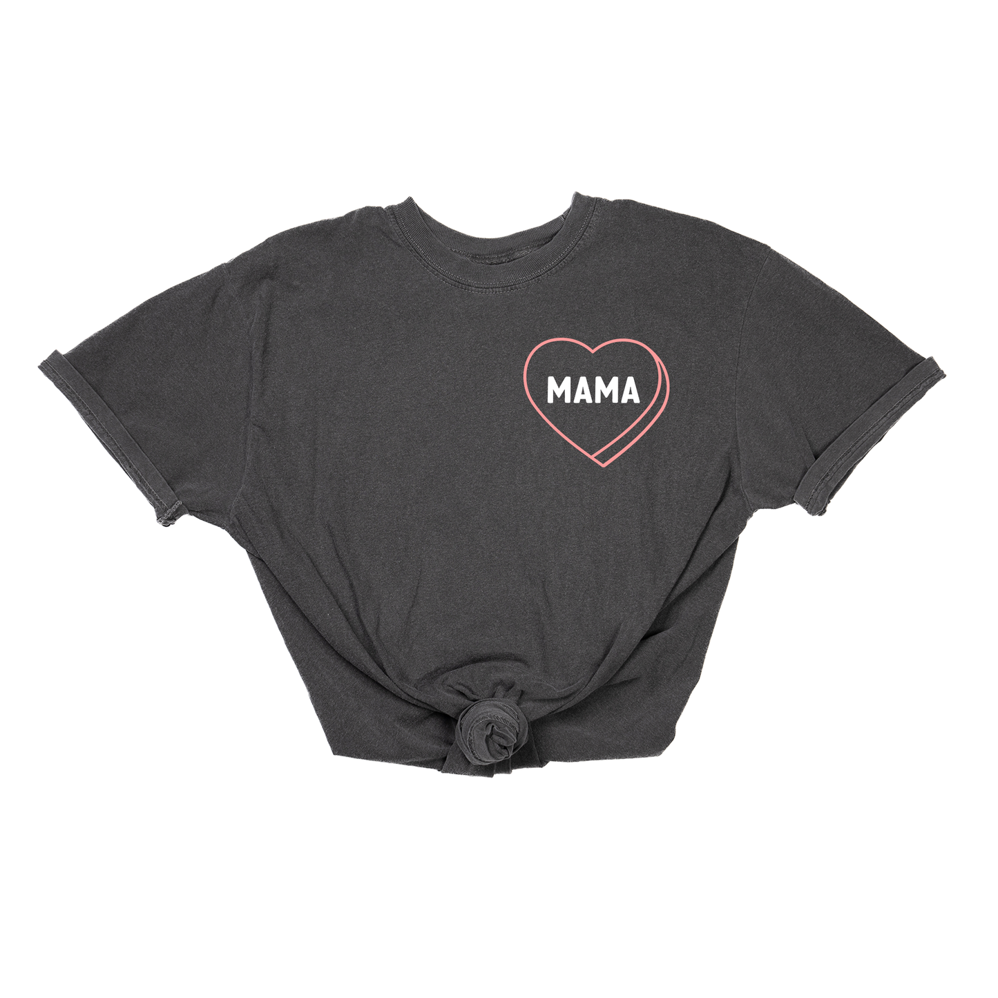 Mama Pink Conversation Heart (Pocket) - Tee (Smoke)