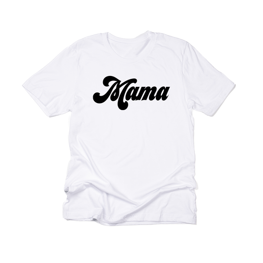 Mama (Retro,  Black) - Tee (White)