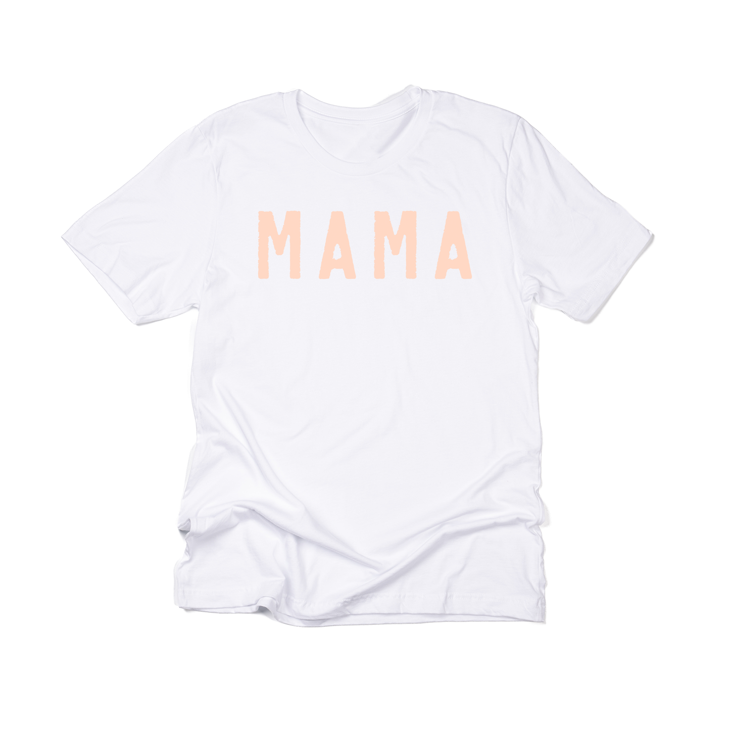 Mama (Rough,  Peach) - Tee (White)