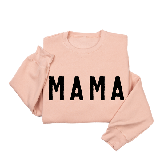 Mama (Rough, Black) - Sweatshirt (Peach)