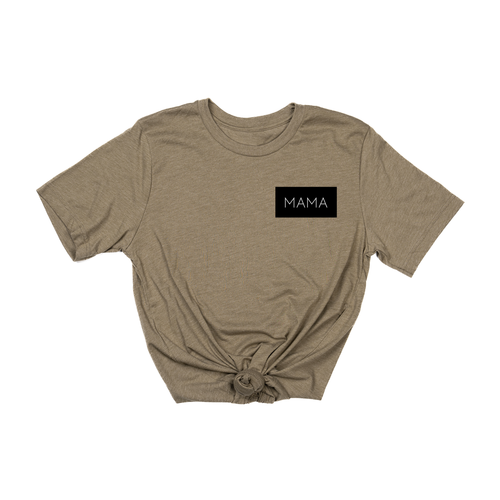 Mama (Boxed Collection, Pocket, Black Box/White Text) - Tee (Olive)