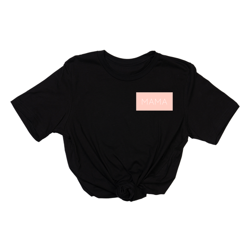 Mama (Boxed Collection, Pocket, Ballerina Pink Box/White Text) - Tee (Black)